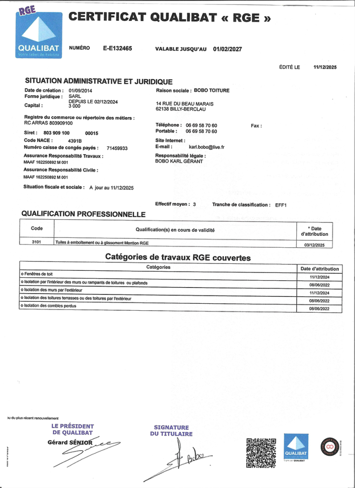 certificat QUALIBAT 2027 1